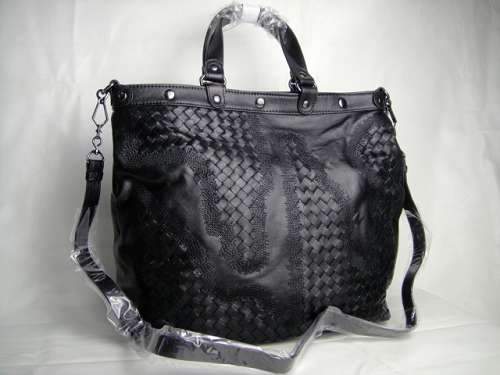 Bottega Veneta Lambskin Leather Bag 9642 black